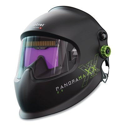 Casco de soldadura Panoramaxx 2.5, tonos W4 a W12, negro, frontal abatible, 2,30 x 6,30 pulgadas