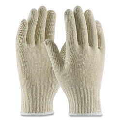 Guantes de algodón/poliéster de punto sin costuras, calibre 7, peso estándar, grandes, de punto continuo, resistentes, grises