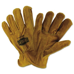 Guantes de conductor, piel de vacuno, grandes, color bourbon