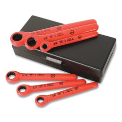 Insulated ratchet wrench set, 7 pieces, 12 points, metric system