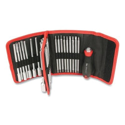 Drive-Loc VI 32-Piece Wallet Screwdriver Set: Phillips, Slotted, Square, Security Torx, Hex, Nut Drivers, SoftFinish® Handle, Wallet Type