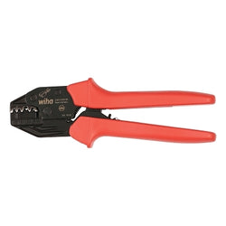 Crimpadora de trinquete, 8,6 pulgadas de largo, 24-10 AWG, color rojo