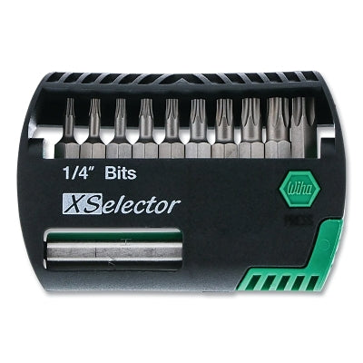 11-piece set of TORX® XSelector security selectors and magnetic bit holder. CVM steel.
