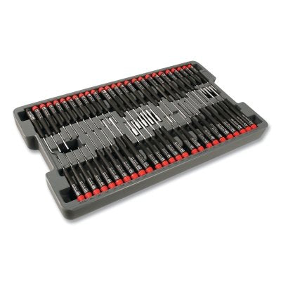 Juego de destornilladores de precisión de 51 piezas: ranurados, Phillips, hexagonales, Torx, destornilladores de tuerca, bandeja
