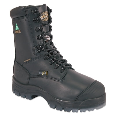 Thermal leather boots with laces and composite toe cap, 45 series, 8-inch, size 9, black