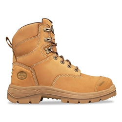 Lace-up work boot, series 55, wheat color, size 9