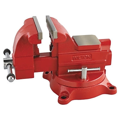 Tornillo de banco multiusos, ancho de mordaza de 5-1/2", profundidad de garganta de 3-1/4", base giratoria de 360°