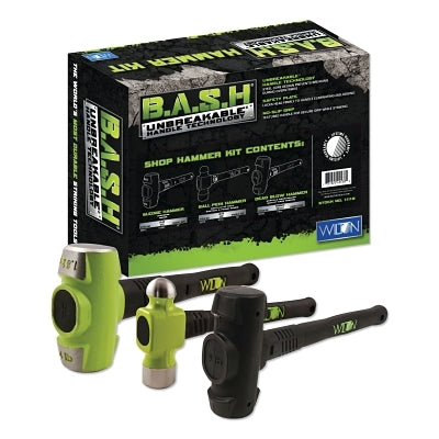 Workshop hammer kit, 5 lb; 3-1/4 lb; 5-1/2 lb, rubber/steel