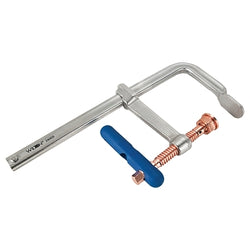 Copper F-clamps for regular work, 12 in, 5 1/2 in throat, 2660 lb load capacity