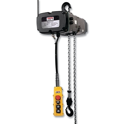Polipasto de cadena eléctrico serie TS200, 2 toneladas, elevación de 20 pies, 33 pies/min, 5 hp, 460 V, 4,2 A/8,4 A