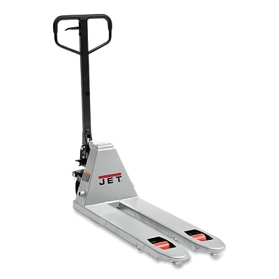 PTJ-B Series Pallet Truck, 20-1/2" Wide x 57" Long Platform, 4 Wheels, Gray