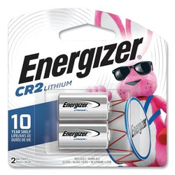 CR2 lithium battery, 0.6 inches wide, 3V DC
