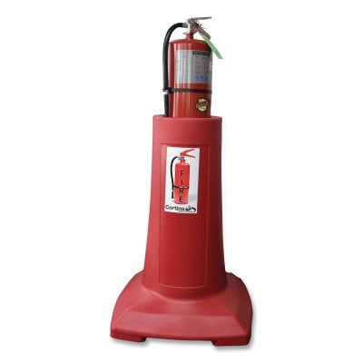 Soporte para extintor de incendios, polietileno, rojo, para 5 a 20 lb