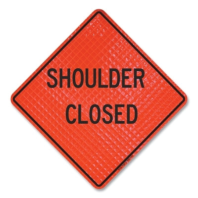 Quadra Flex™ Closed Shoulder Roll-Up Sign, Fluorescent, 122 cm + 122 cm