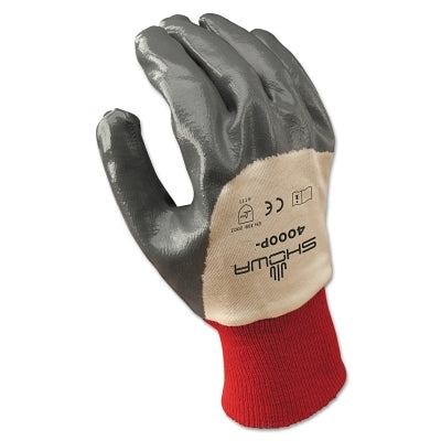 Guantes recubiertos de nitrilo Nitri-Flex, extra grandes, gris/rojo