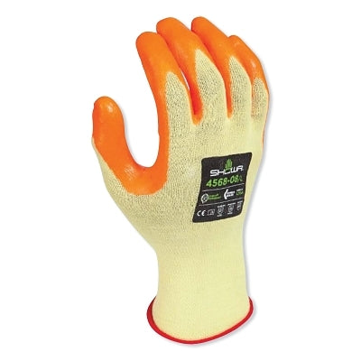 Guantes de nitrilo resistentes a cortes, talla XL, nivel de corte ANSI/ISEA A4, naranja, amarillo,