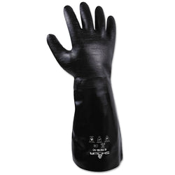 Guantes de neopreno hasta el codo, negros, lisos, grandes