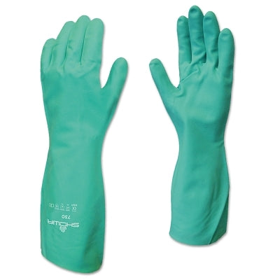 NSK26 Chemical Protection Nitrile Gloves, Size 10/Large, Elastic Cuff, Textured Grip, Cotton Lining, Blue