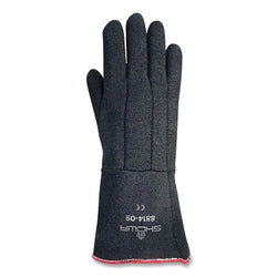 Heat-resistant gloves, 14 inches long, black