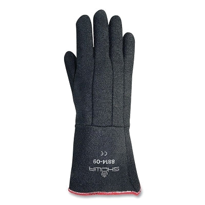 Guantes resistentes al calor, 14 pulgadas de largo, negros
