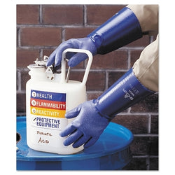NSK24 double-coated nitrile gloves, small size, blue