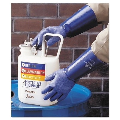 NSK24 double-coated nitrile gloves, small size, blue