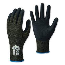Cut-resistant nitrile gloves, size M, ANSI/ISEA A5 cut level, black