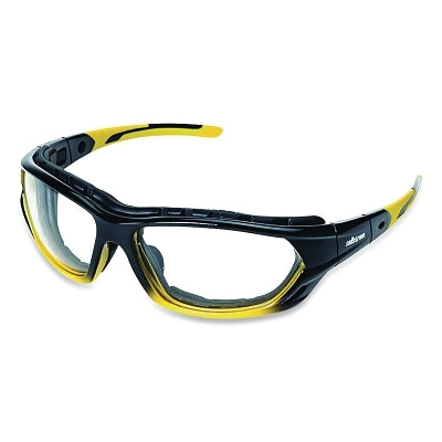 XPS530 Protective Safety Glasses, Sealed Series, Clear Lenses, Polycarbonate, Yellow/Black Frame