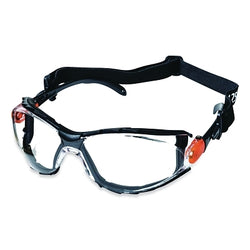 Gafas de seguridad protectoras XPS502, serie sellada, con lente de entrada/salida, policarbonato y marco negro/naranja.