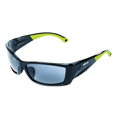 XP460 series protective safety glasses, smoked lenses, polycarbonate, black/green frame