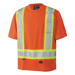 Camiseta de seguridad Birdseye de alta visibilidad 6990U/6991U, mangas cortas, grande, amarilla/verde