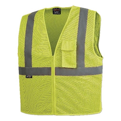 Chaleco de seguridad de alta visibilidad con cremallera 6921U/6922U, talla 2XL, amarillo