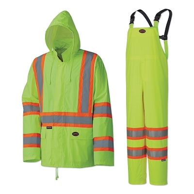 Traje impermeable ligero de alta visibilidad de 2 piezas 5598U/5599U, 0,35 mm, amarillo/verde, 3XL