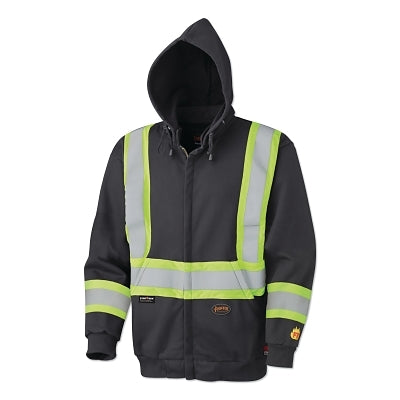 Sudadera de seguridad con cremallera ignífuga 337SFU/338SFU, talla XL, color negro