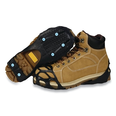 Ayuda de tracción multiusos para hielo y nieve industrial, mediana, de goma, con clavos Ice Diamond™, color negro