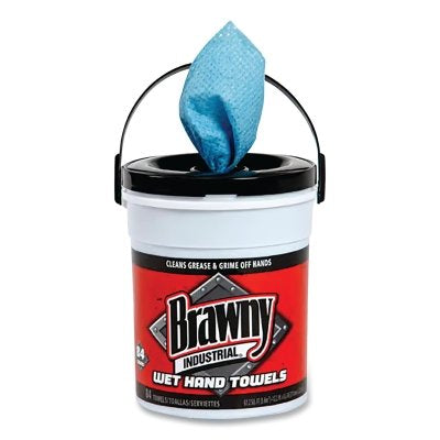Brawny® Industrial Wet Hand Towel, 30 cm long and 20 cm wide, blue, bucket