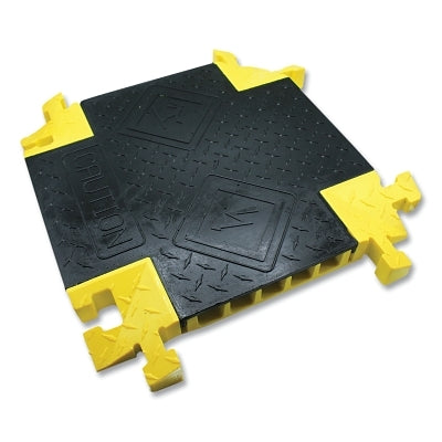 Protector de cable Bumble Bee®, 5 cm de alto x 44 cm de ancho x 91 cm de largo, conector en T, 5 canales, negro/amarillo