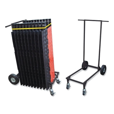 Carro de transporte con protector de cables, 42" de alto x 19" de ancho x 32" de largo, ruedas delanteras giratorias, ruedas traseras de goma maciza