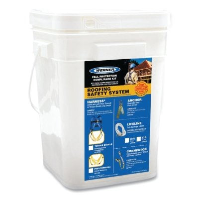 Roof fall protection kit, 9m long cable, universal harness