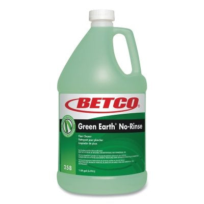 No-rinse floor cleaner, 1-gallon bottle, light green, fresh rain scent