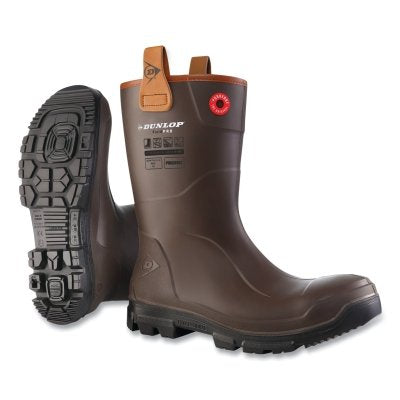 Botas de seguridad Purofort® RigPRO, hombre 13/mujer 15, 10 pulgadas de alto, suela marrón oscuro/negra