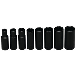 Set of 8 deep impact sockets, 3/4 in., 6-point