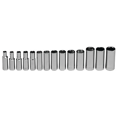 14-Piece Metric Deep Socket Set, 3/8 in., 6-Point