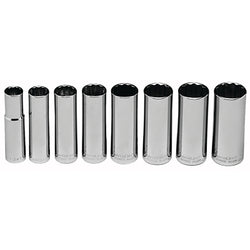 8-Piece Deep Socket Set, 1/2 in., 12 Bits