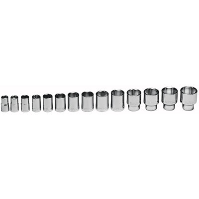 Standard 14-piece socket set, 1/2 in., 6-point, inch