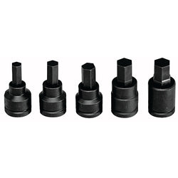 Set of 5 metric hex drive impact sockets, 3/4 in.
