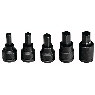 Set of 5 metric hex drive impact sockets, 3/4 in.