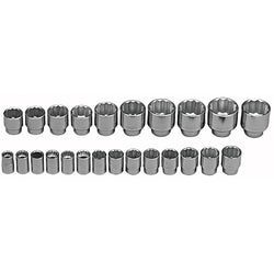 24-piece standard metric socket set, 3/4 in., 12-point