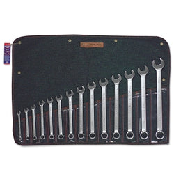 14-piece combination wrench set, 12-point, inch, fully polished