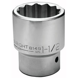 Dados estándar de 1", entrada de 1", 2 7/16", 12 puntas